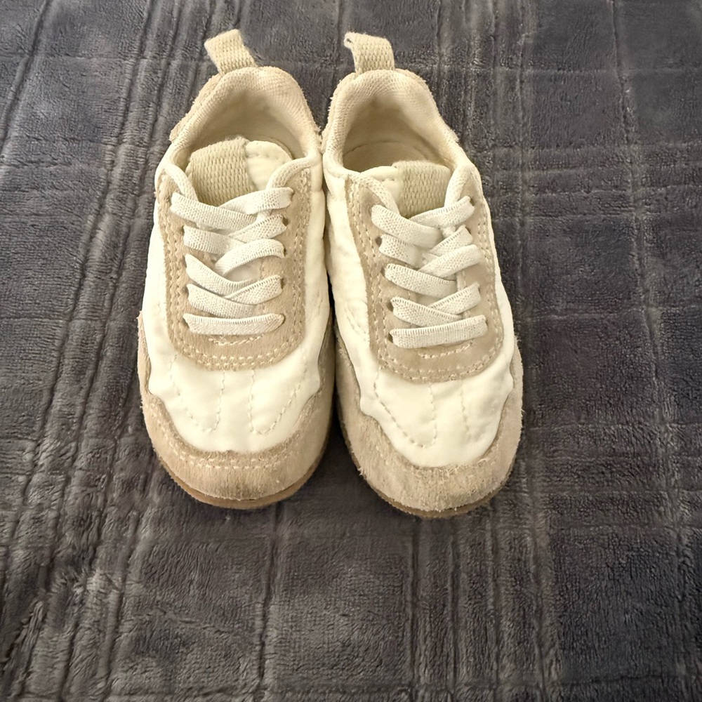 Zara Baby Cream and Tan Sneakers